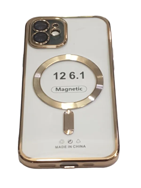 IPhone 12-Goud Megsafe hoesje met camerabescherming