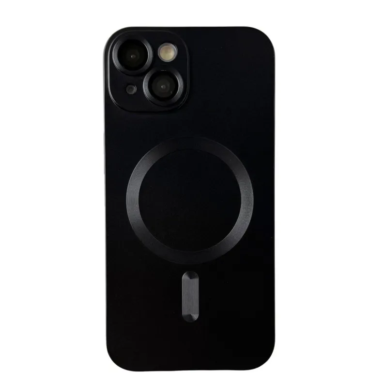IPhone 15 Plus - Zwarte magnetische telefoonhoesje met camera bescherming