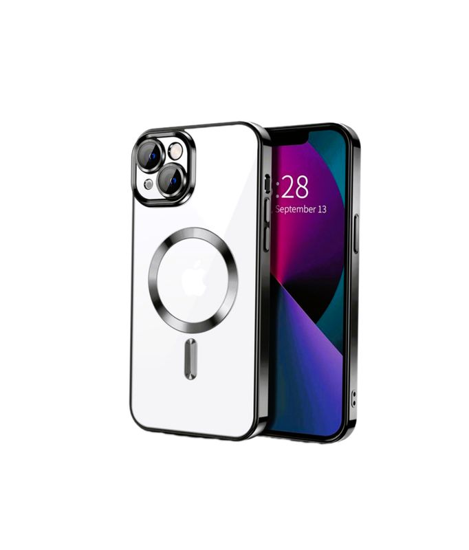 IPhone 15 plus Zwarte MagSafe hoesje met camera lensbeschermer