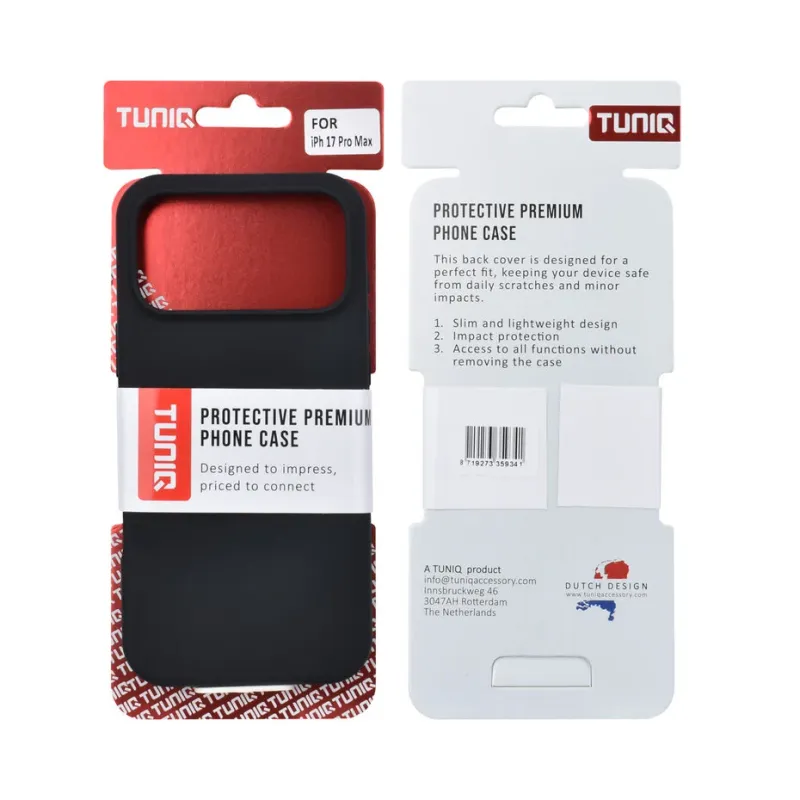 TUNIQ iPhone 17 Pro Max Backcover hoesje - Full Silicone - Zwart