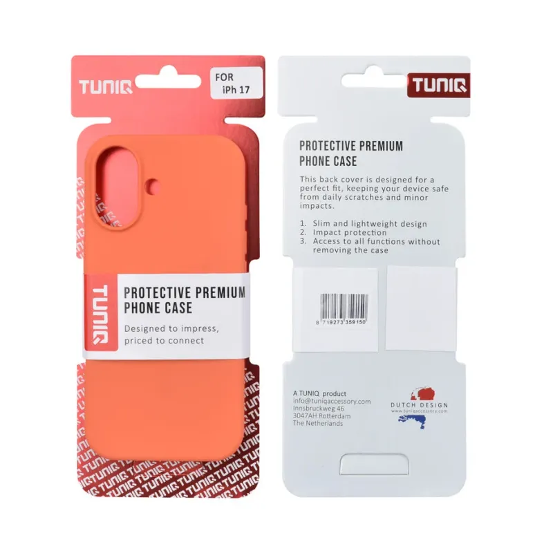 TUNIQ iPhone 17 Backcover hoesje - Full Silicone - Oranje