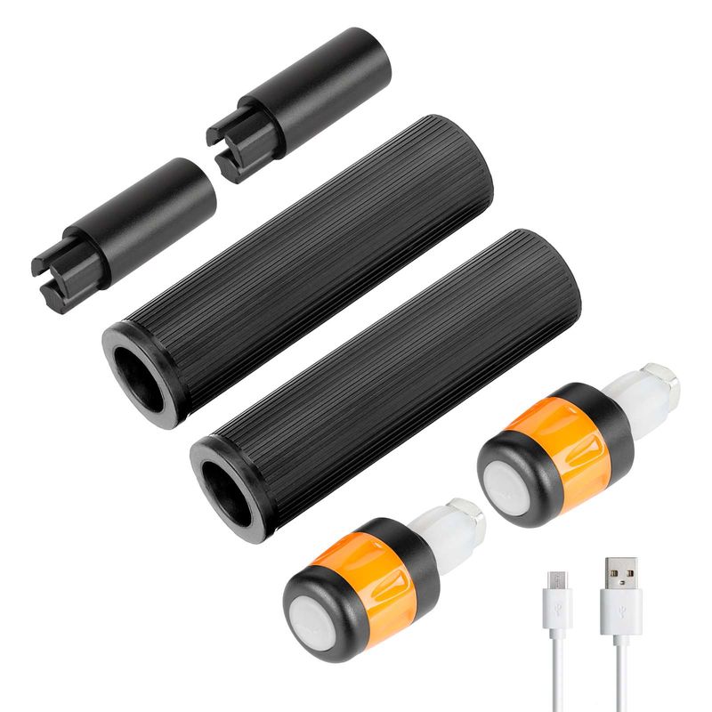 USB-aufladbares Extender-Silikon-Griffset mit Licht für Ninebot Max G30, G30D, G30D2, G30LD