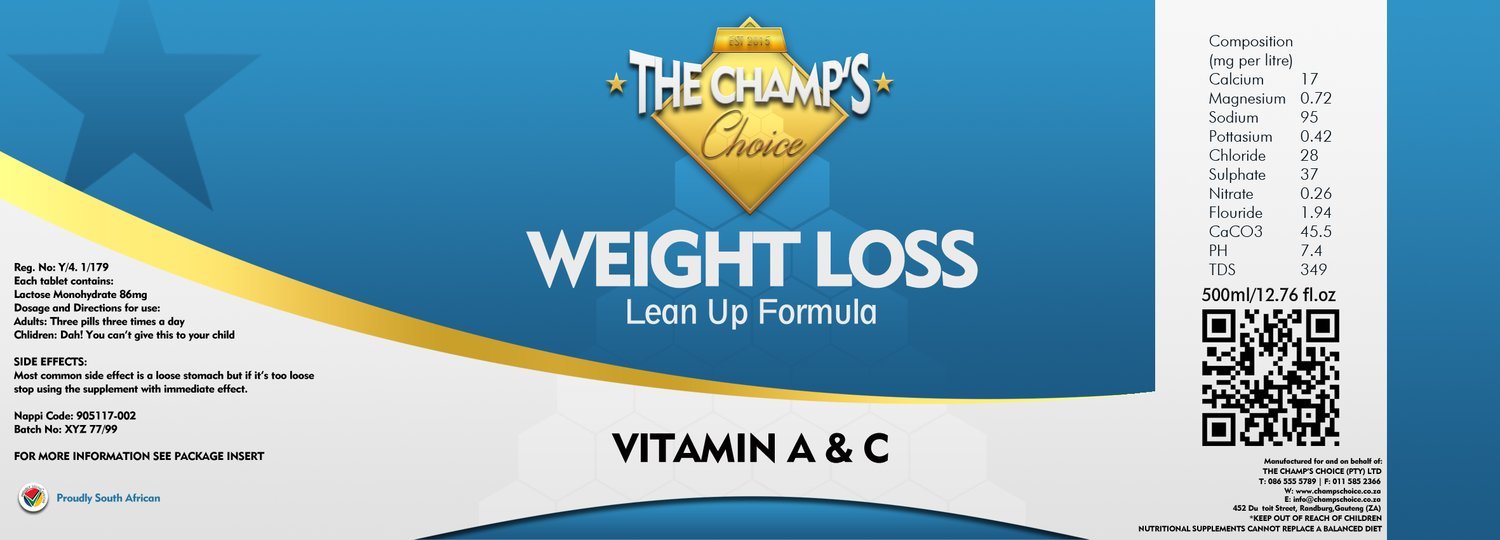 TheChamp's dietary supplements - coming soon