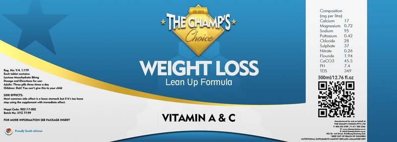 TheChamp's dietary supplements - coming soon
