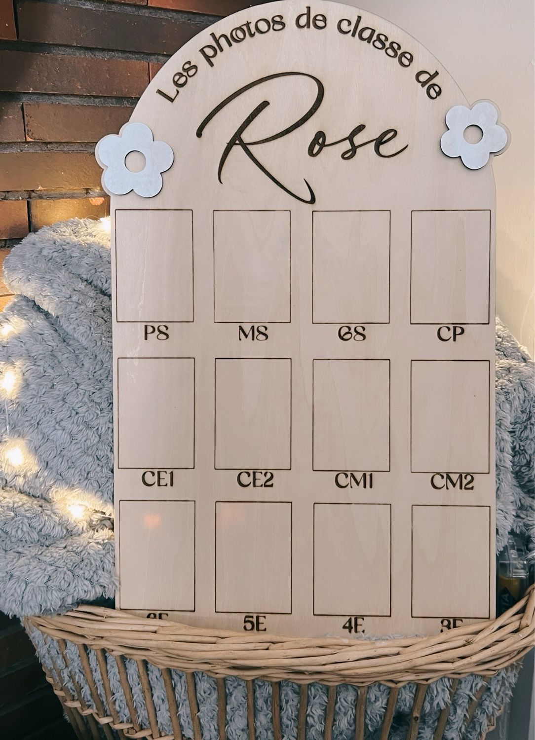 Panneau photos de classe fleurs