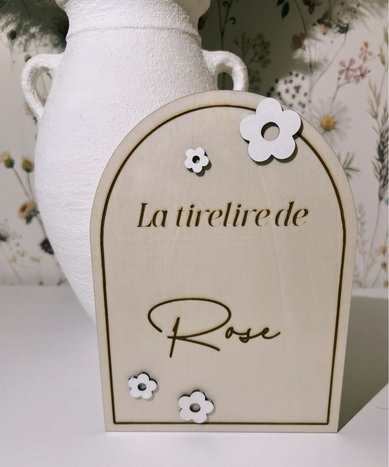 Tirelire fleurs