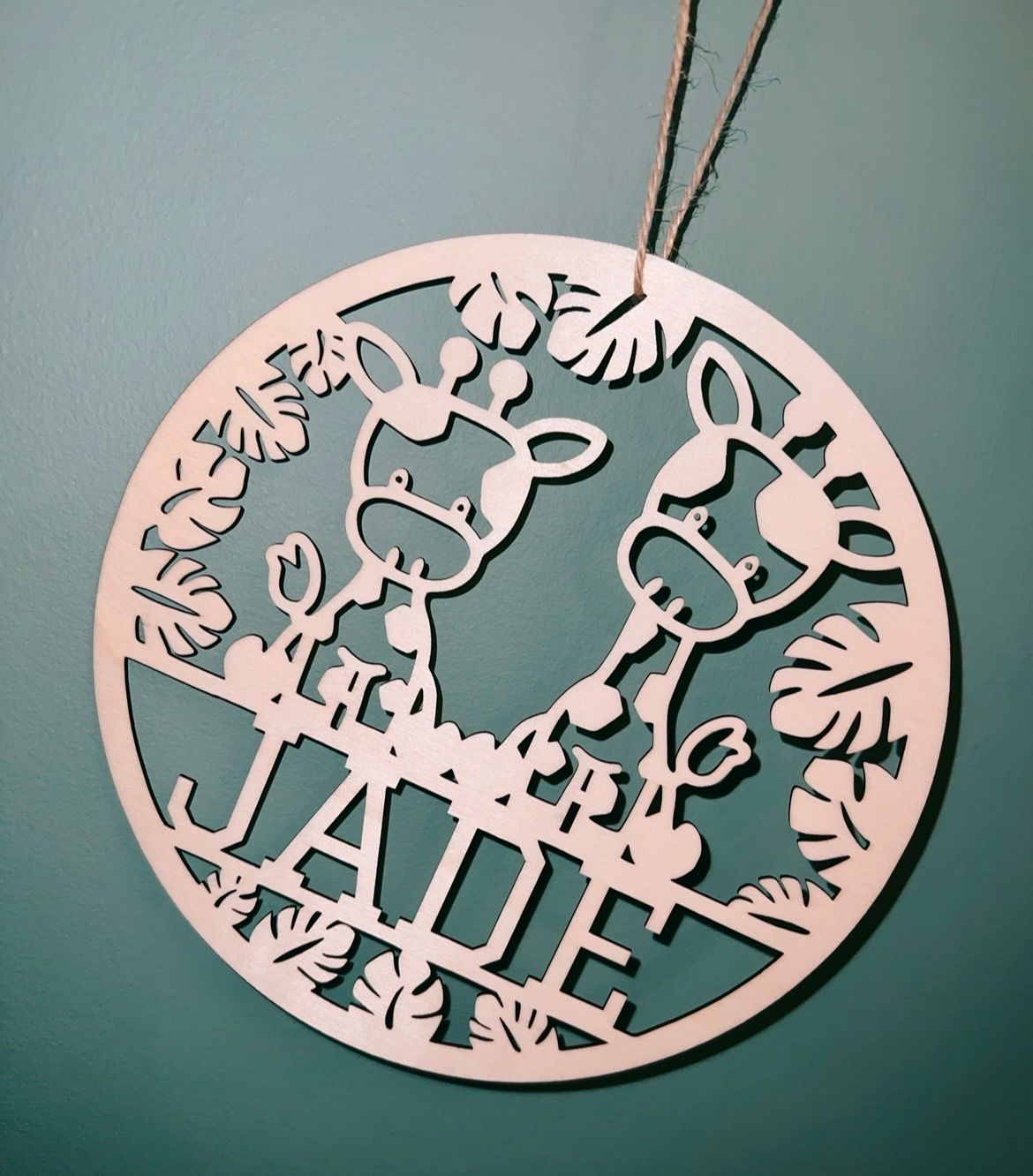 Suspension murale girafe