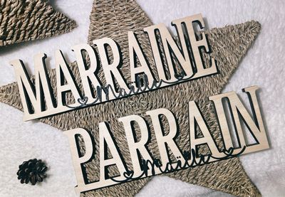 Décoration Parrain/marraine