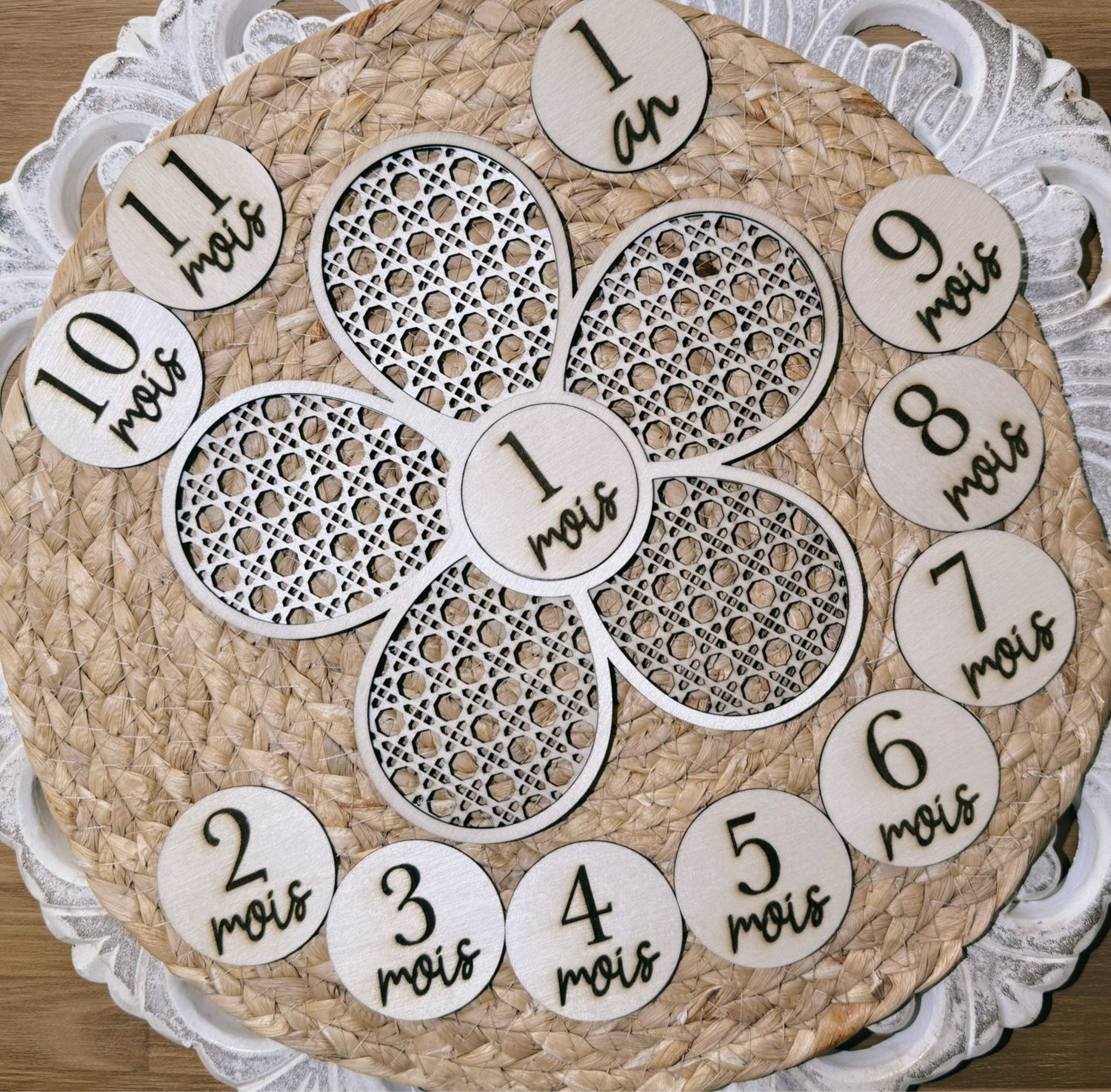 Fleur étapes cannage
