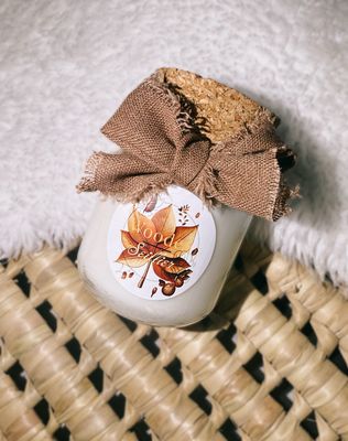Bougie vanille personnalisée