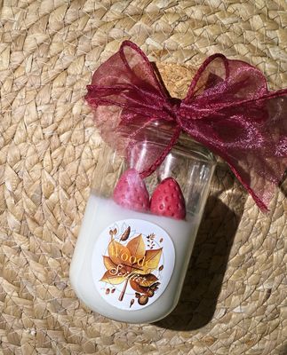 Bougie Fraise personnalisée