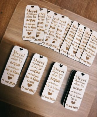 Étiquettes invités mariage