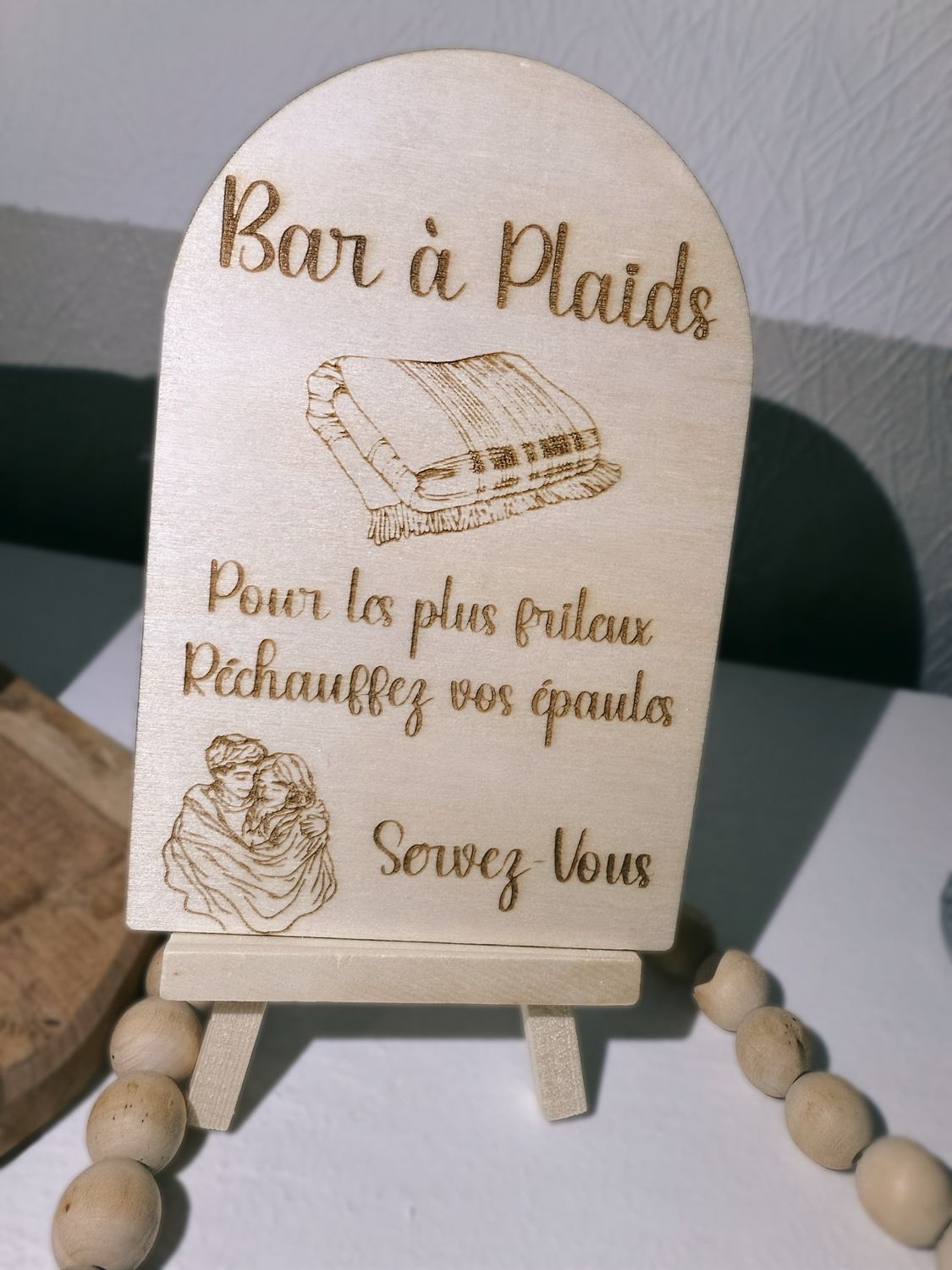 Pancarte bar à plaids