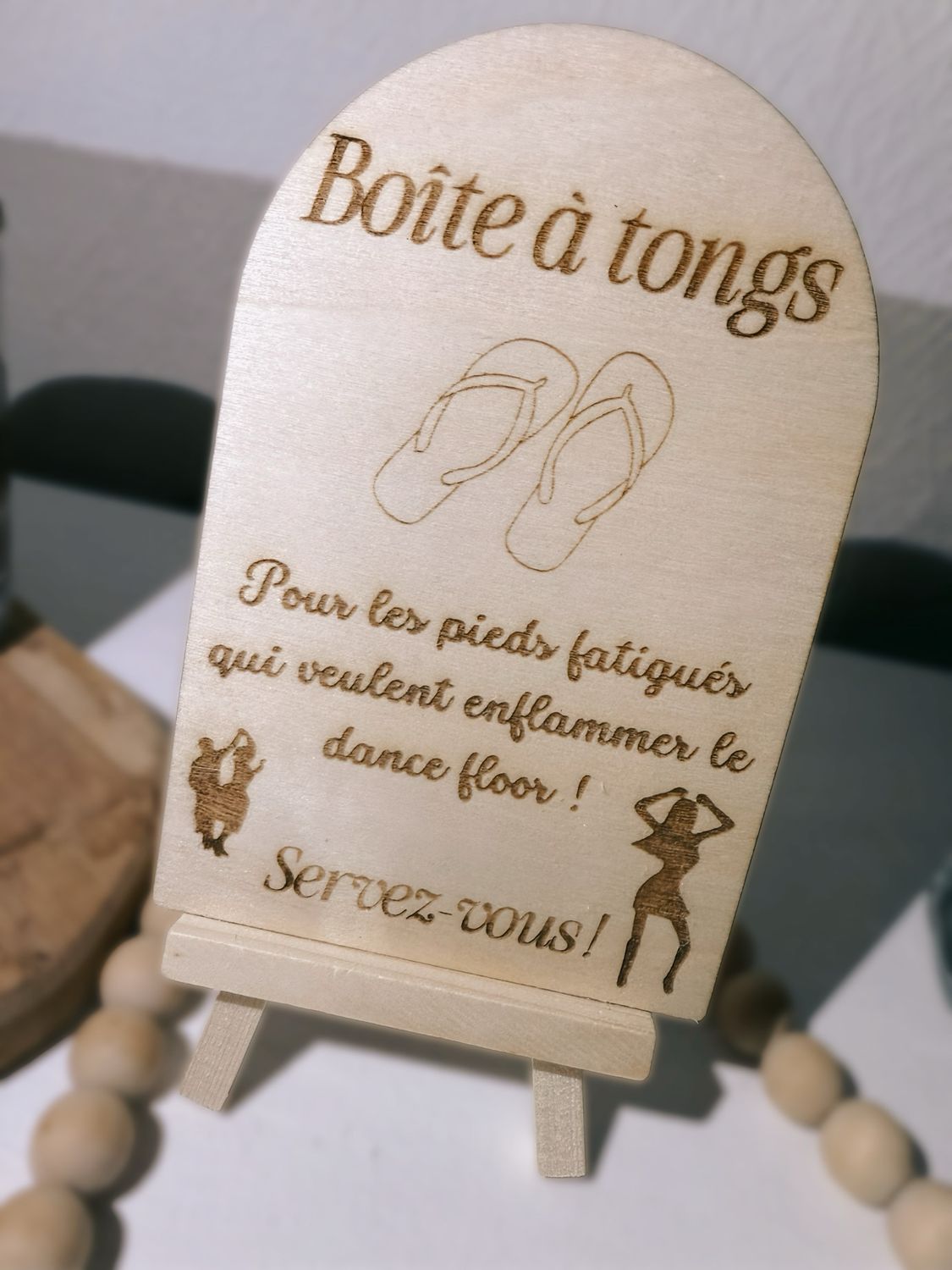 Pancarte boîte à tongs