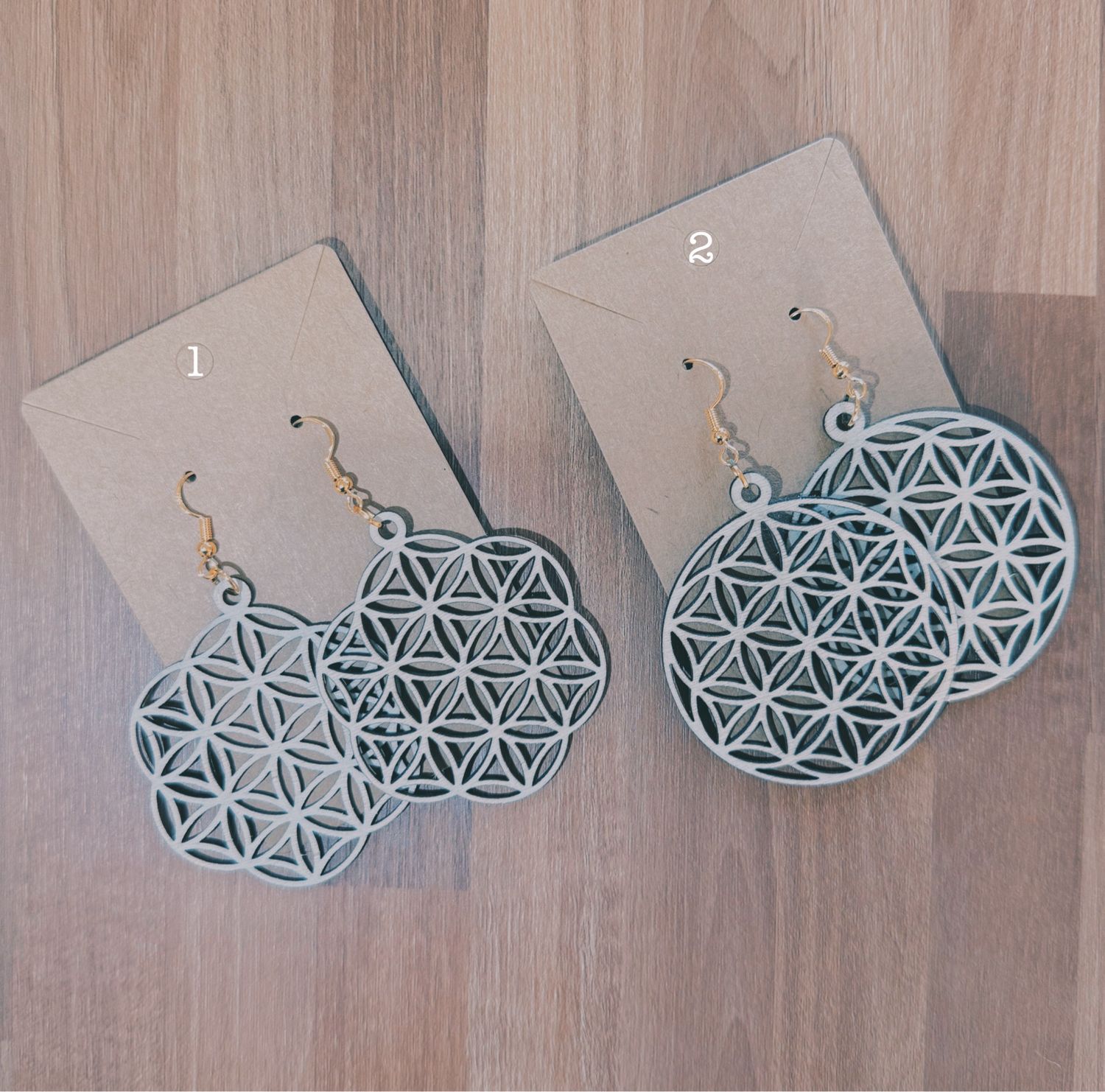 Boucles d’oreilles fleur de vie