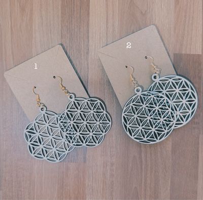 Boucles d’oreilles fleur de vie