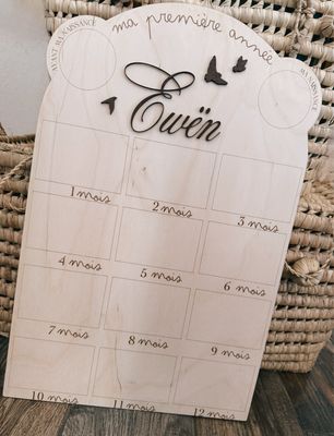 Panneau photo première année + naissance