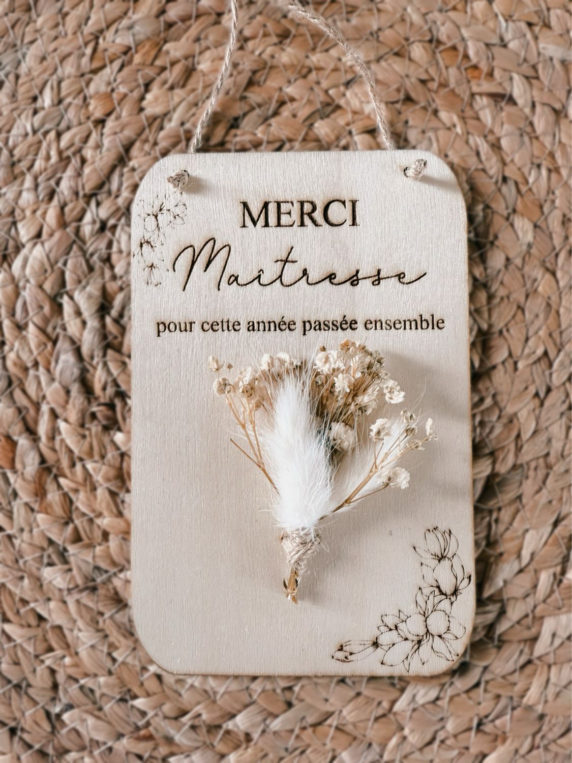 Pancarte merci maîtresse ou atsem/ nounou