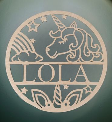 Suspension murale licorne