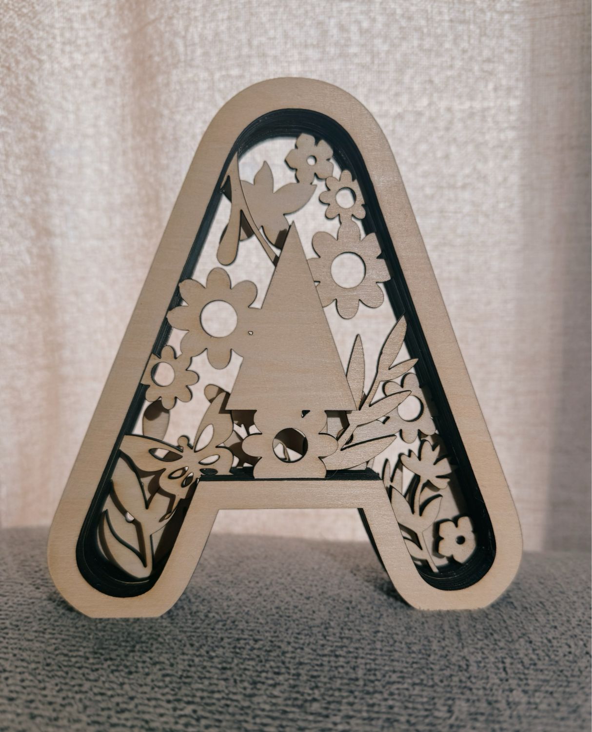 Lettre fleurie 3D