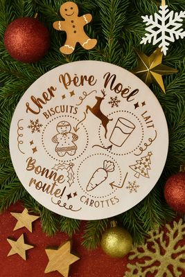 Plateau rond père Noël