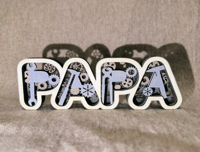 Mot papa relief bricolage/mecanisme
