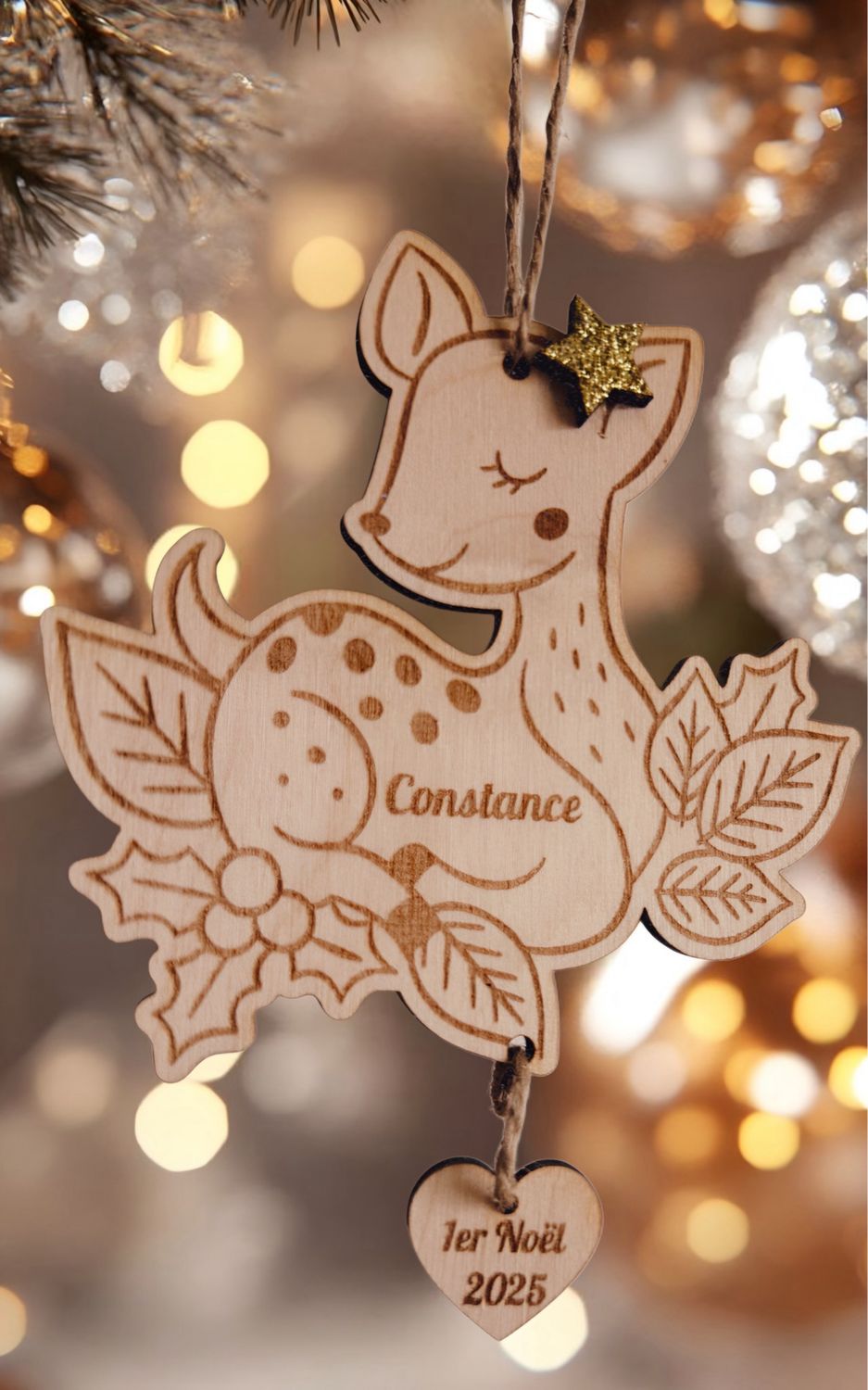 Suspension Noël biche