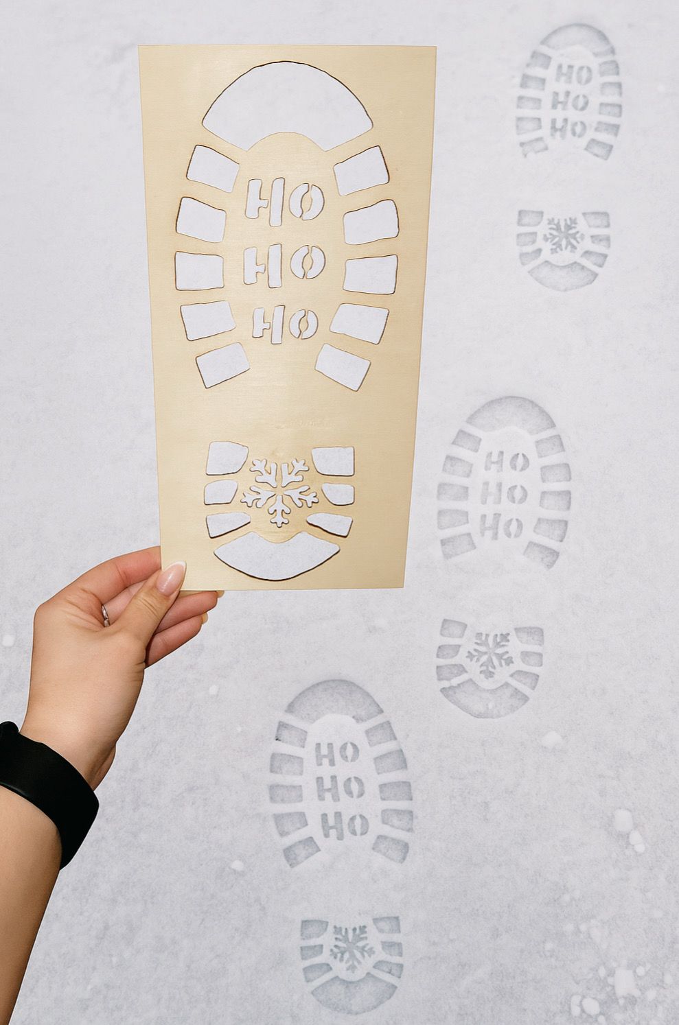 Pochoir «empreinte du père Noël» HOHOHO