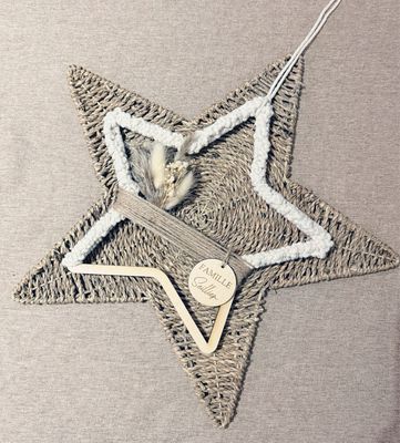 Étoile bois&amp;macramé