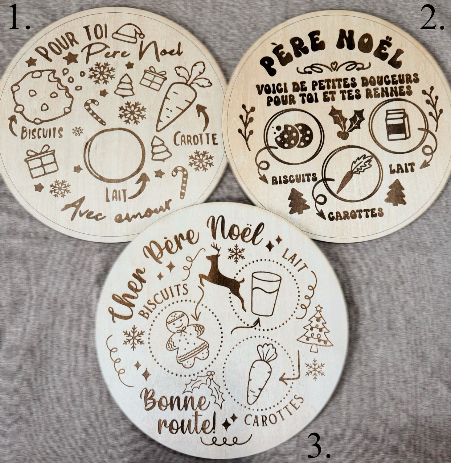 Plateau rond père Noël