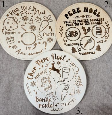 Plateau rond père Noël