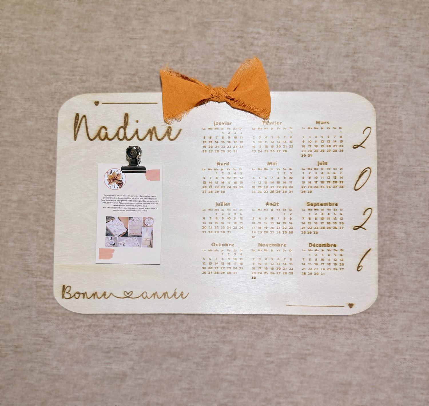 Calendrier personnalisé