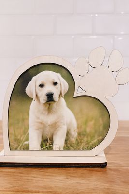 Cadre cœur avec patte