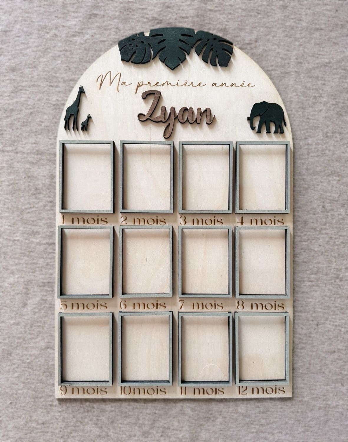 Panneau savane première année cadres photos