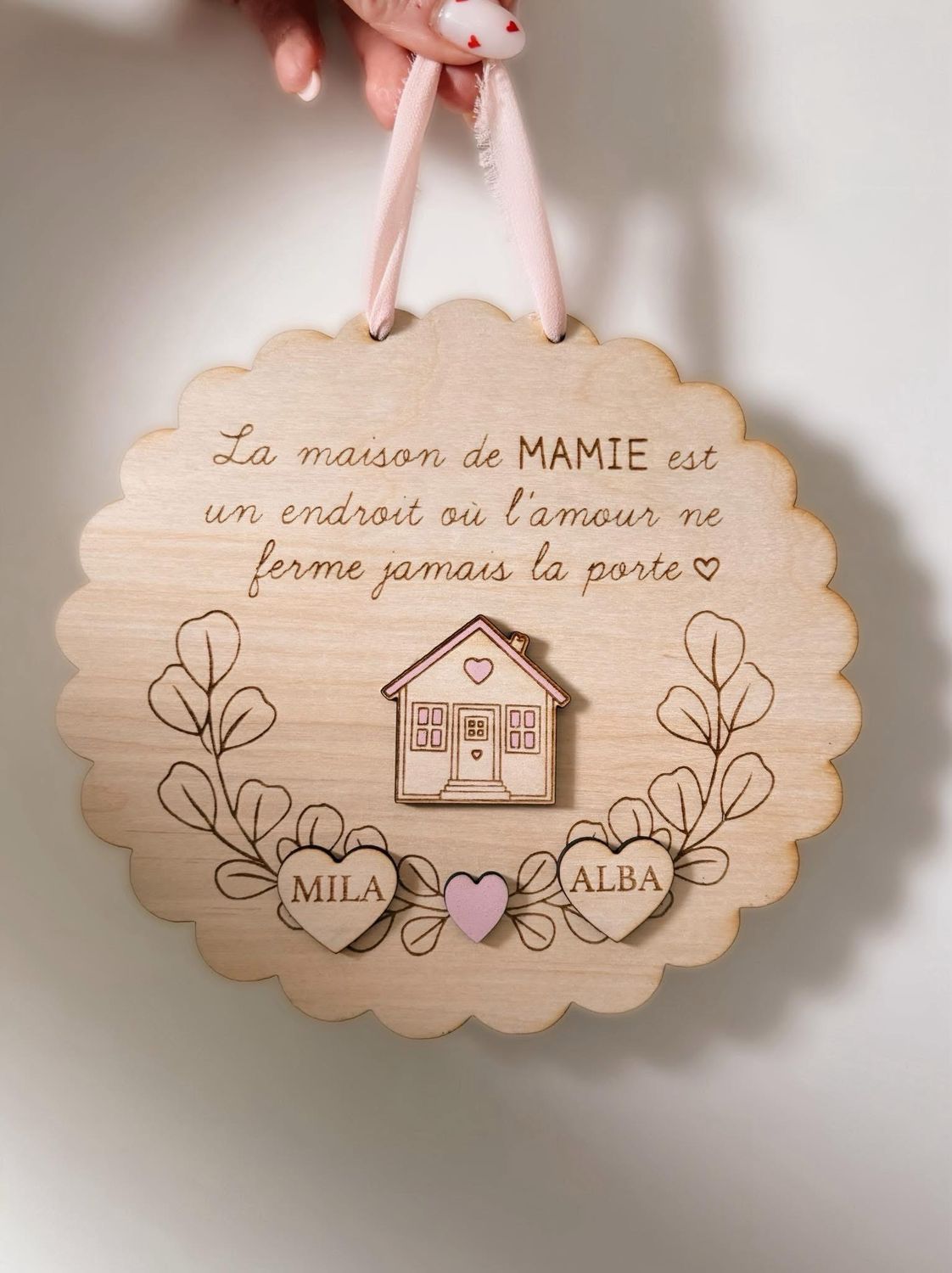 Plaque en bois personnalisée - la maison