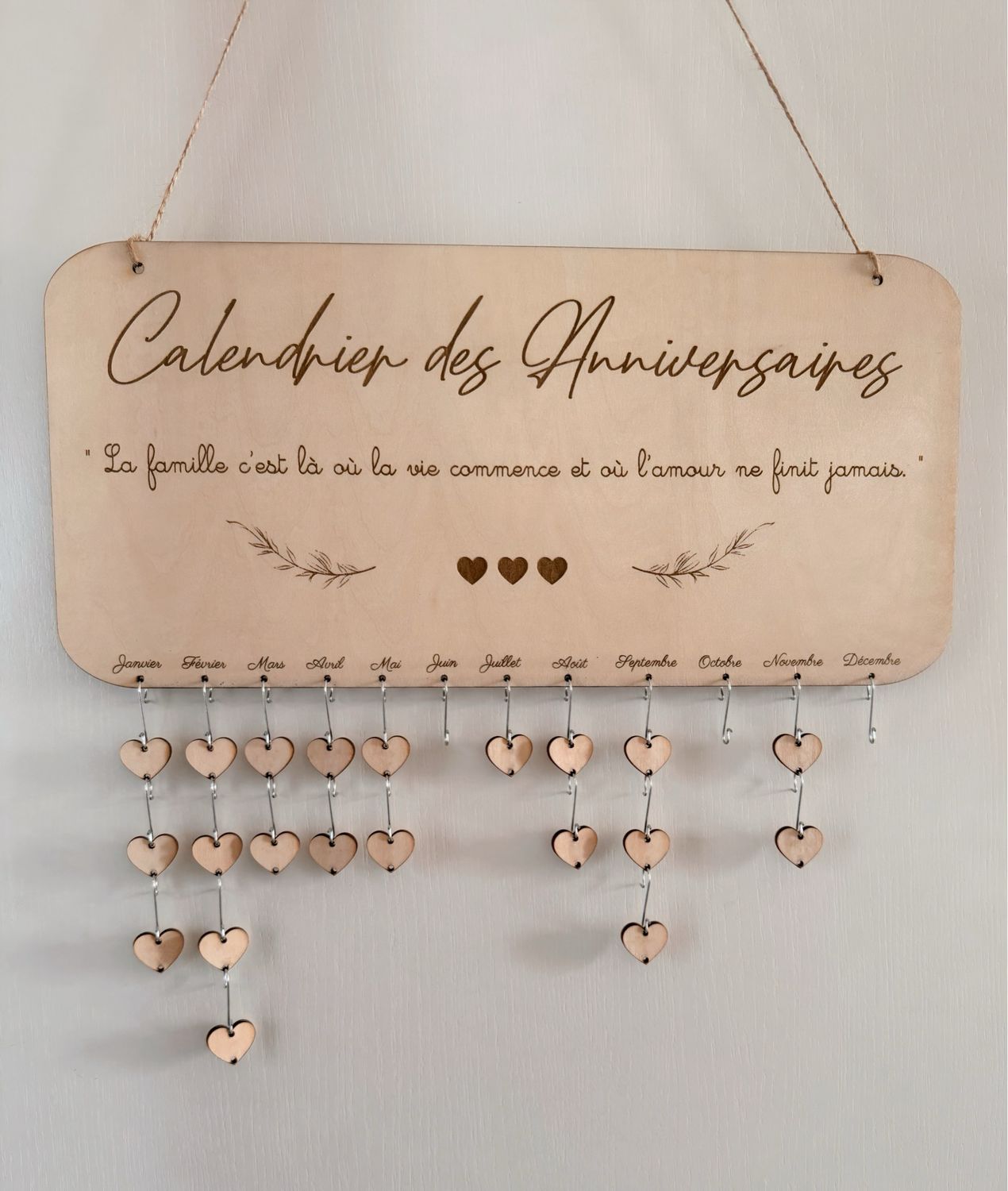 Calendrier des anniversaires