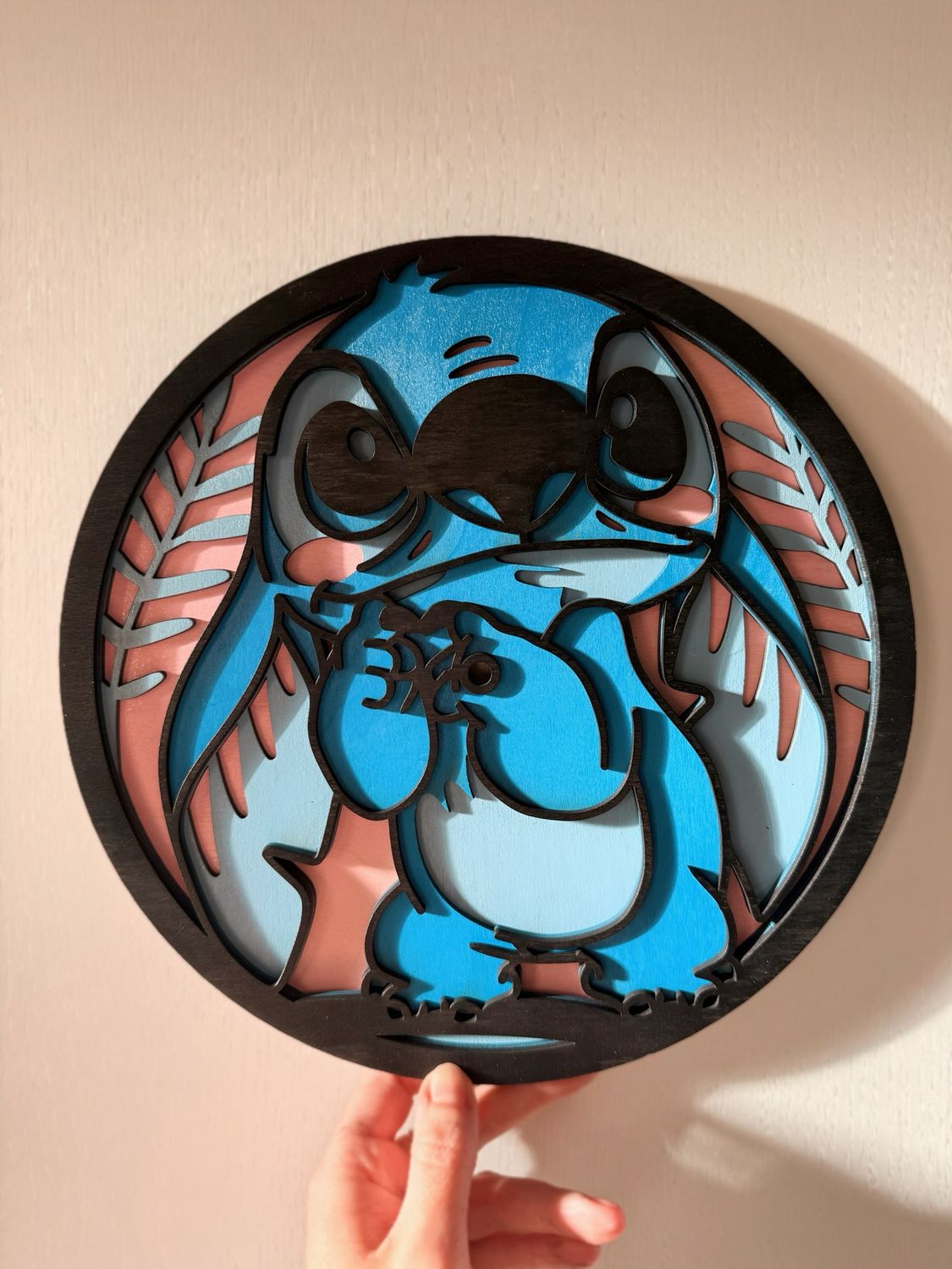 Tableau tropical monstre bleu