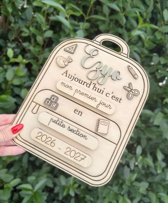 Pancarte premier &amp; dernier jour d’école / cartable - thème école ✏️