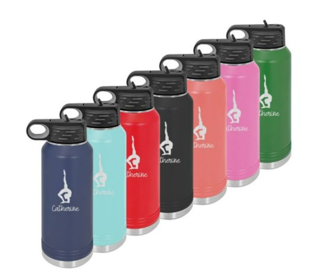 Water Bottle With Gymnastics Design