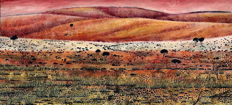 Outback Australia Country landscape extra large fine art print bright golden natural country colours 