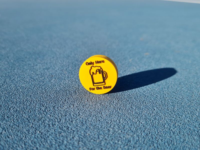Tennis Racquet Vibration Dampener, Racket, shock absorber, only here for the beer, beer