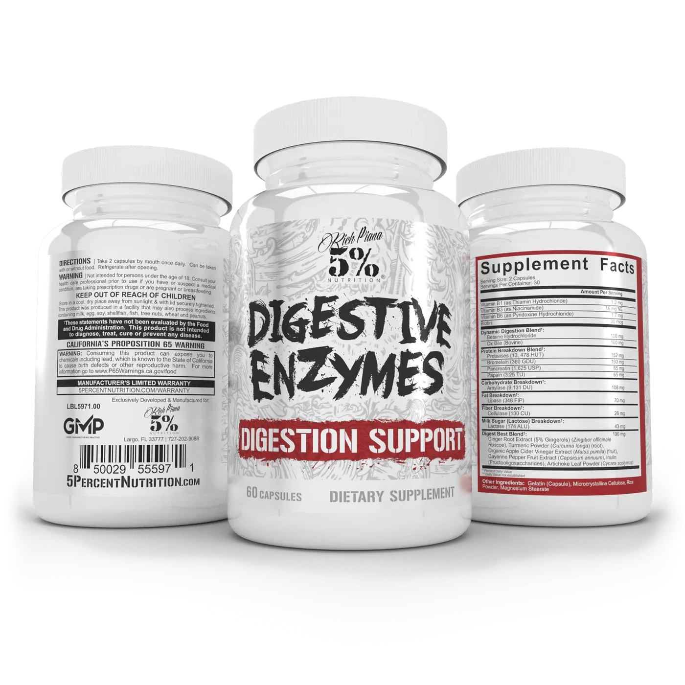5% DIGESTIVE ENZYMES 60C
