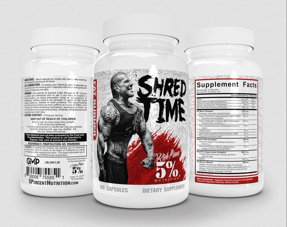 5% SHRED TIME 180C