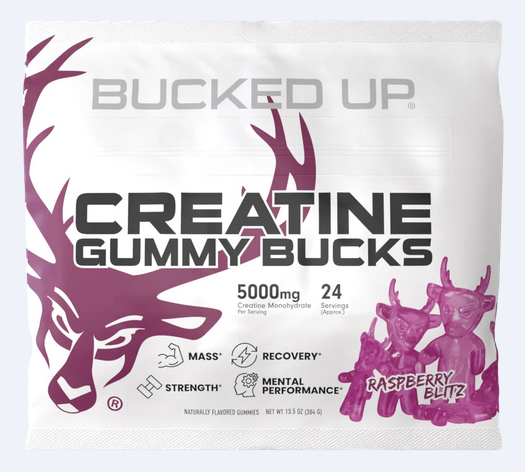 BUCKED UP CREATINE GUMMIES RASPBERRY BLITZ