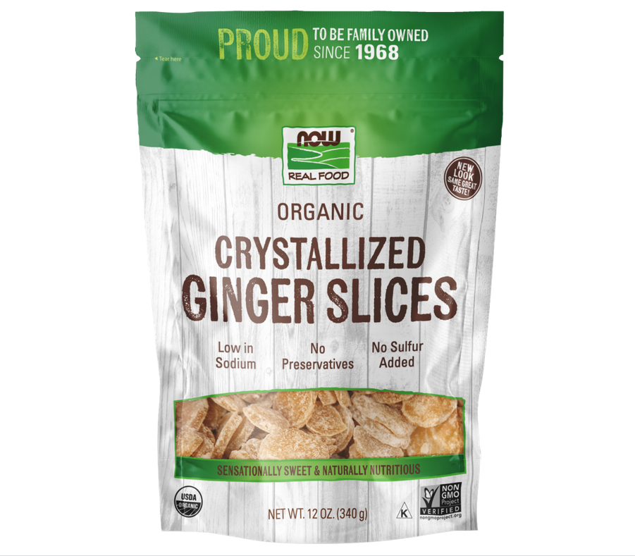 NOW GINGER SLICES 12OZ