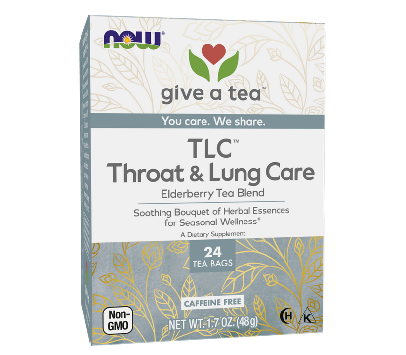 NOW TLC™ THROAT &amp; LUNG CARE TEA 24TEA BAGS