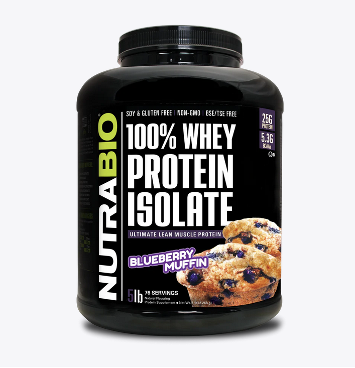 NUTRA BIO WHEY PROTEIN ISOLATE BLUEBERRY MUFFIN