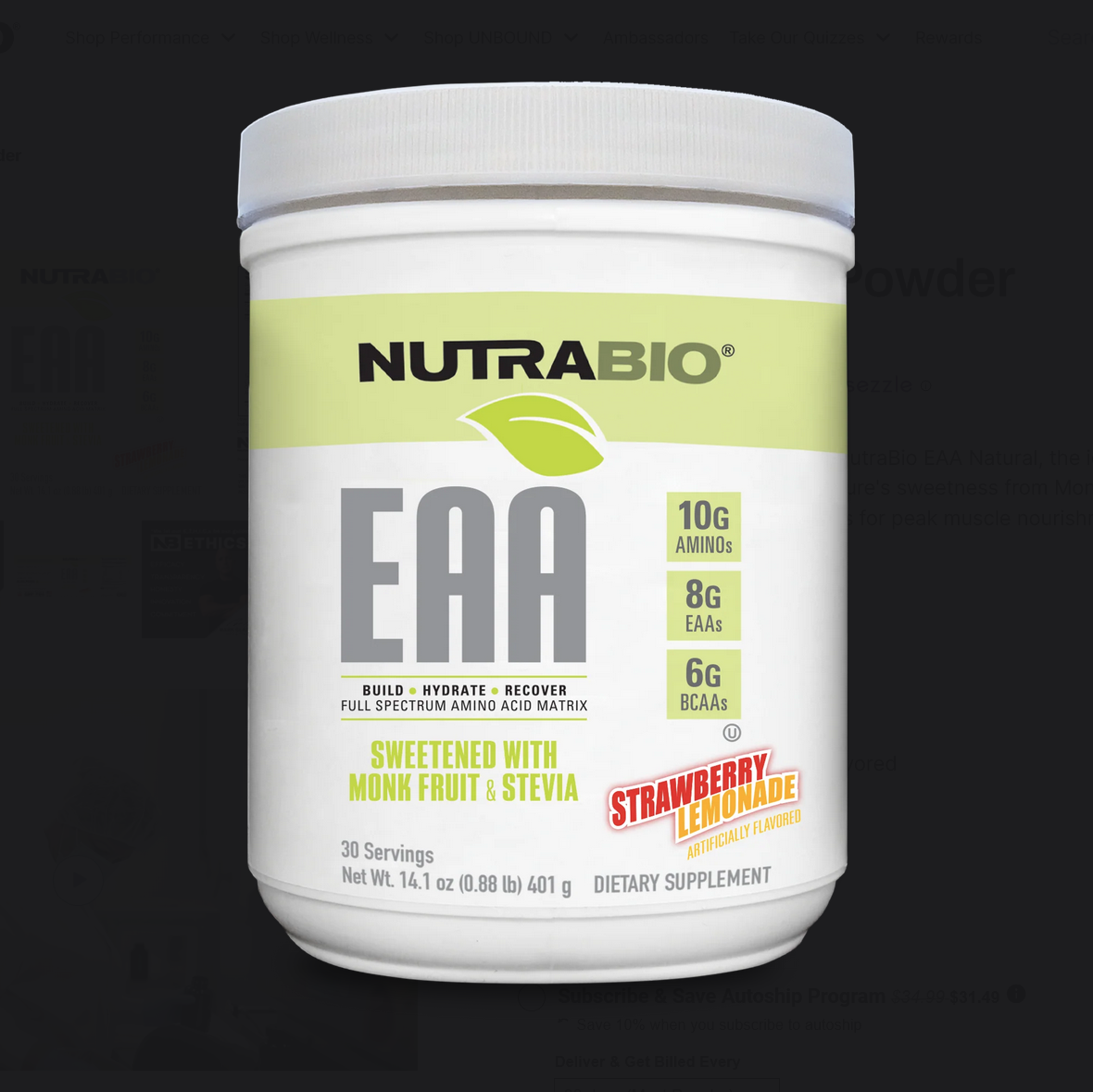 NUTRABIO EAA NATURAL 30SVG