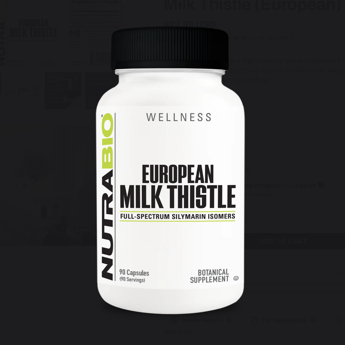 NUTRABIO MILK THISTLE 90C