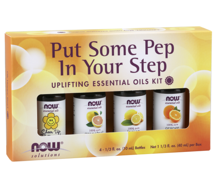 NOW PUT SOME PEP IN YOUR STEP ESSENTIAL OIL KIT 4PK